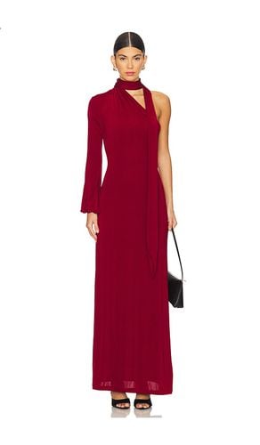 Scarf Maxi Dress in Burgundy. - size L (also in M, S, XS) - Leslie Amon - Modalova