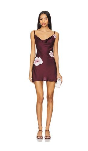 Galli Hibiscus Mini Dress in Wine. - size L (also in M, S) - Leslie Amon - Modalova