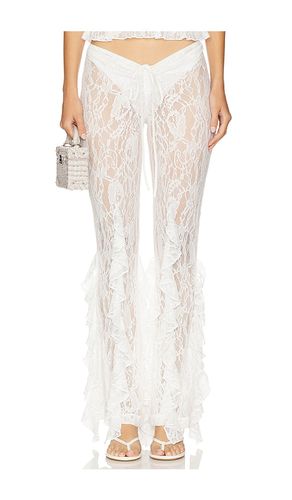 Ruffle Pants in White. - size L (also in M, S, XL) - Leslie Amon - Modalova