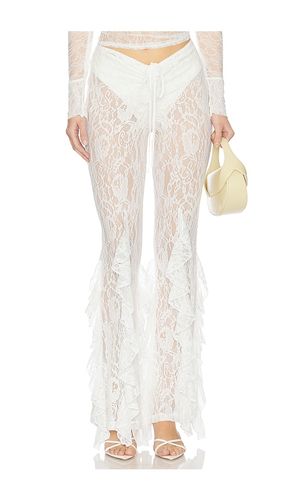 Ruffle Pants in White. - size L (also in M, S, XL, XS) - Leslie Amon - Modalova