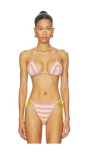 Oli Rainbow Crochet Bikini Top in Pink,Purple. - size S (also in XS) - Leslie Amon - Modalova