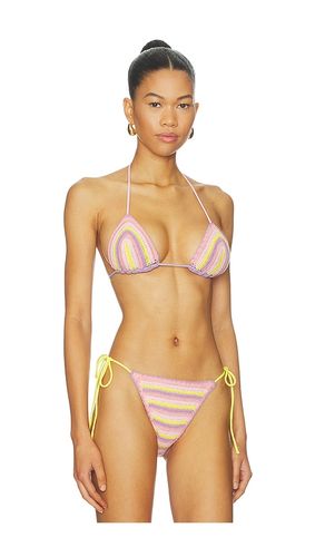 Oli Rainbow Crochet Bikini Top in Pink,Purple. - size S (also in XL) - Leslie Amon - Modalova