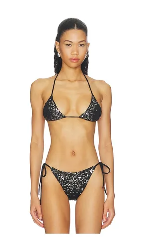 Scorpio Bikini Top in Black. - size L (also in M, S, XS) - Leslie Amon - Modalova