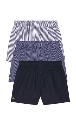 Pack Cotton Weave Boxers in Navy,Blue. - size L (also in M, S, XL/1X, XXL/2X) - Lacoste - Modalova