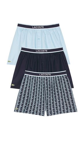 Pack Cotton Weave Boxers in Blue. - size L (also in M, S, XL/1X, XXL/2X) - Lacoste - Modalova