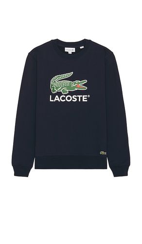 Classic Fit Crewneck Sweatshirt in Blue. - size M (also in S, XL/1X) - Lacoste - Modalova