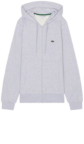 Fleece Zipped Hoodie in Grey. - size 4 (also in S) - Lacoste - Modalova