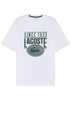 Large Croc Loose Fit Tee in . Taglia 4, 5, 6 - Lacoste - Modalova