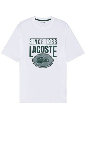 Large Croc Loose Fit Tee in . Taglia 5 - Lacoste - Modalova