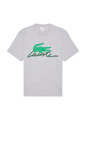 Camiseta croc en color gris claro talla L en - Light Grey. Talla L (también en M, XL/1X) - Lacoste - Modalova