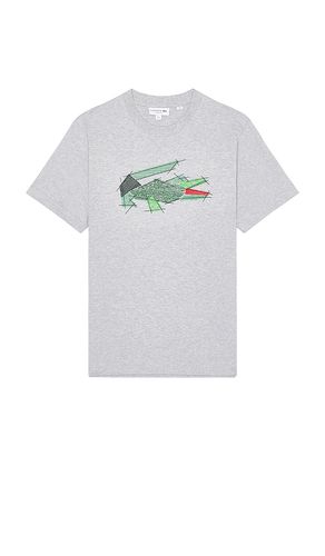 Camiseta croc graphic en color gris talla L en - Grey. Talla L (también en M, S, XL/1X) - Lacoste - Modalova