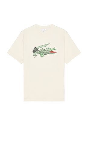 Camiseta croc graphic en color talla L en - Cream. Talla L (también en M, S, XL/1X) - Lacoste - Modalova