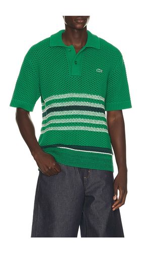 Runway Lacy Striped Polo Collar Sweater in . Size M. Also in S - Lacoste - Modalova
