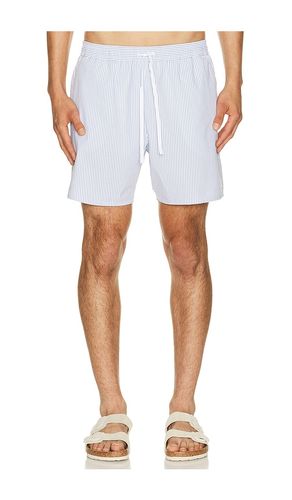 Mid Length Striped Textured Swim Trunk in White & Aphylla in . Size L. Also in M, S, XL/1X - Lacoste - Modalova
