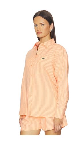 Oversized Fit Toile Shirt in Peach. - size 40 (also in 42) - Lacoste - Modalova