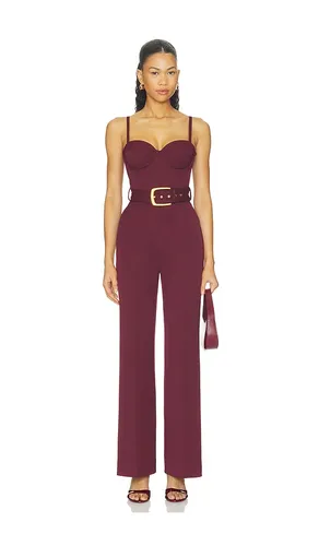 Jessa Bustier Tailored Jumpsuit in Burgundy. - size 0 (also in 10, 12, 2, 4, 6, 8) - L'AGENCE - Modalova