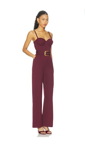 Jessa Bustier Tailored Jumpsuit in Burgundy. - size 0 (also in 10, 12, 2, 4, 6, 8) - L'AGENCE - Modalova