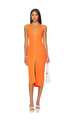 Domino Sleeveless Button Dress in Orange. - size L (also in M, S, XL, XS) - L'AGENCE - Modalova