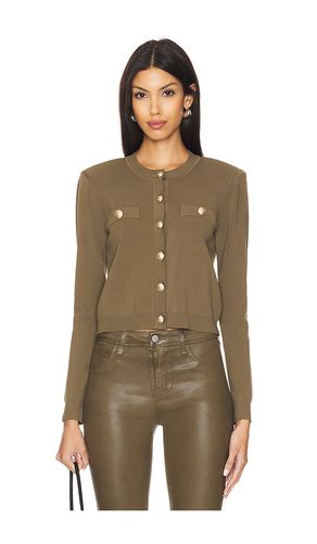 Toulouse Crop Cardi in Olive. - size L (also in M, XL) - L'AGENCE - Modalova