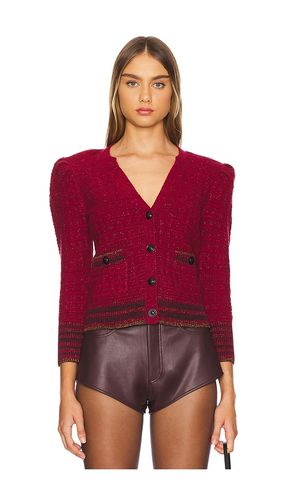 Jenni Waffle Stitch Cardi in Red. - size L (also in M, XL) - L'AGENCE - Modalova