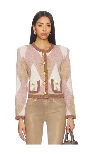 Siobhan Fuzzy Argyle Cardi in Neutral,Mauve. - size M (also in L) - L'AGENCE - Modalova
