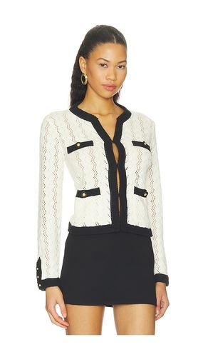 Zephyra Pointelle Cardigan in Black & White. - size S (also in M) - L'AGENCE - Modalova