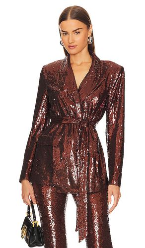 Jordana Wrap Belted Blazer in Metallic . - size L (also in XL, XS) - L'AGENCE - Modalova