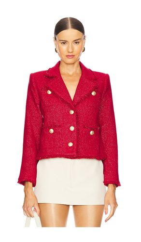 Sylvia Collared Jacket in Red. - size 0 (also in 12, 2, 4) - L'AGENCE - Modalova