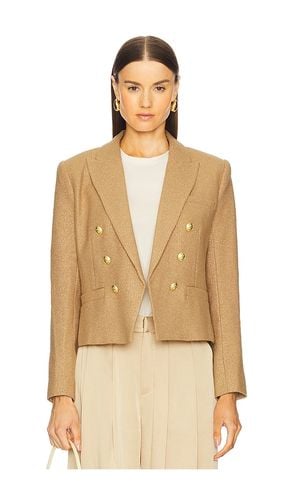 Brooke Double Breasted Cropped Blazer in Tan. - size 0 (also in 00, 10, 12, 2, 4, 6, 8) - L'AGENCE - Modalova