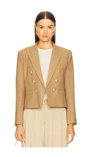 Brooke Double Breasted Cropped Blazer in Tan. - size 0 (also in 00, 10, 12, 2, 4) - L'AGENCE - Modalova