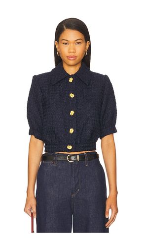 Cove Crop Shirt Sleeve Jacket in Navy. - size 0 (also in 10, 12, 2, 4, 6, 8) - L'AGENCE - Modalova