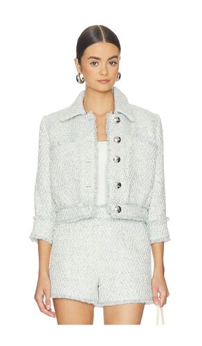 Jia Crop 3/4 Sleeve Fringe Jacket in ,. Size 4. Also in 6, 8 - L'AGENCE - Modalova