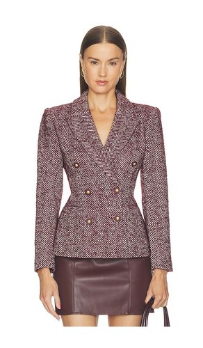 Karima Double Breasted Cinched Waist in Red. - size 0 (also in 10, 2, 4, 6) - L'AGENCE - Modalova