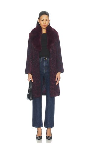 Laney Faux Fur Coat in Burgundy. - size 2 (also in 4, 6, 8) - L'AGENCE - Modalova