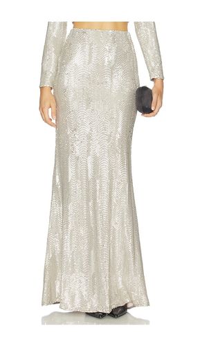 Sequin Zeta Long Skirt in Metallic Silver. - size 0 (also in 12, 2, 8) - L'AGENCE - Modalova