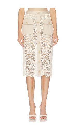 Shae Below Knee Skirt in Cream. - size 00 (also in 10, 4, 6) - L'AGENCE - Modalova