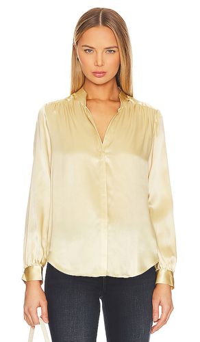 Bianca Band Collar Blouse in Lemon. - size L (also in XS) - L'AGENCE - Modalova