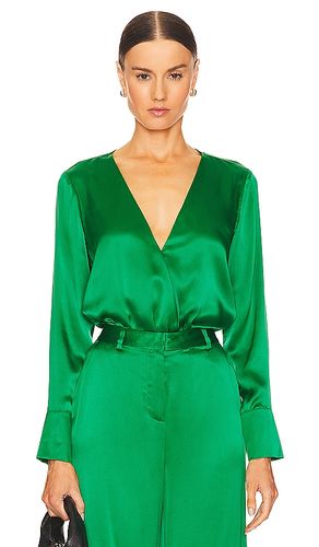 Blaze Plunge Bodysuit in Green. - size S (also in XL) - L'AGENCE - Modalova