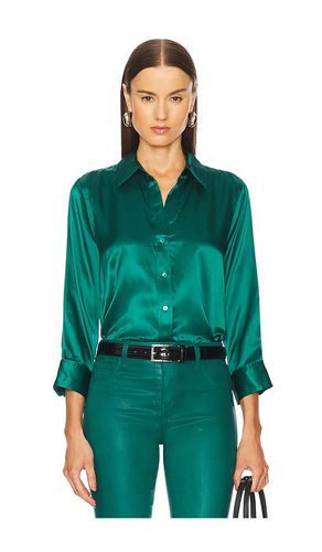 Dani 3/4 Sleeve Blouse in Teal. - size L (also in M, S, XL, XS, XXS) - L'AGENCE - Modalova