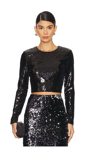 Rogan Crop Sequin Long Sleeve Top in . - size L (also in XL, XS, XXS) - L'AGENCE - Modalova