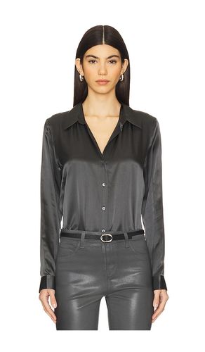 Tyler Long Sleeve Blouse in Charcoal. - size L (also in M, XS) - L'AGENCE - Modalova