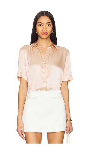 Ellah Short Sleeve Blouse in Coral. - size L (also in M, S, XL, XS, XXS) - L'AGENCE - Modalova