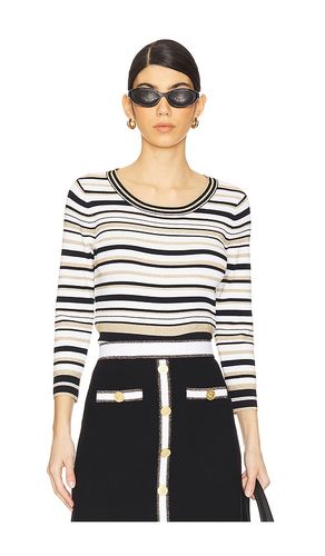 Yukio Striped Crop Crew Top in White,Black. - size L (also in M, S, XS, XXS) - L'AGENCE - Modalova