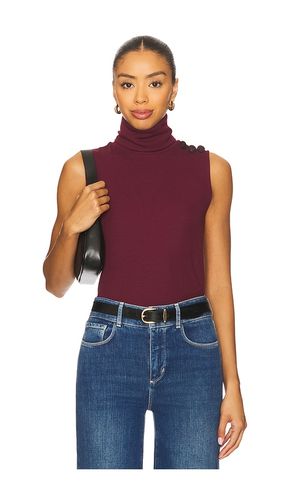 Ceci Sleeveless Turtleneck Top in Burgundy. - size L (also in M, S, XS) - L'AGENCE - Modalova