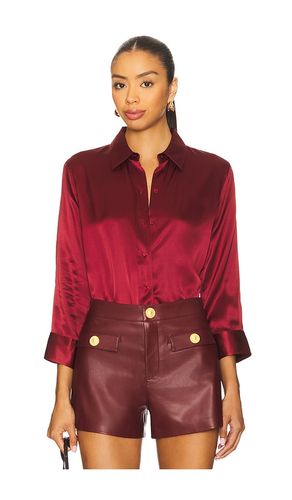 Dani 3/4 Sleeve Blouse in Burgundy. - size L (also in M, S, XS, XXS) - L'AGENCE - Modalova