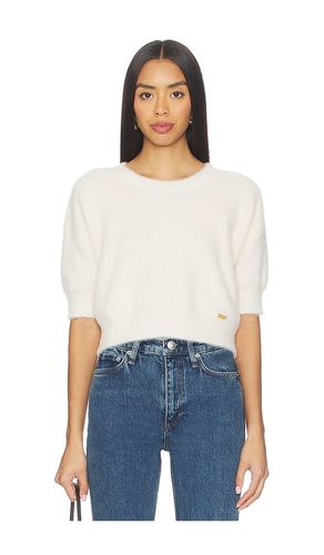 Guinevere Short Sleeve Crop Crew Top in White. - size L (also in M, S, XS) - L'AGENCE - Modalova