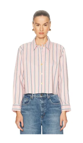 Cosette Crop Hi Low Shirt in Pink. - size M (also in S) - L'AGENCE - Modalova