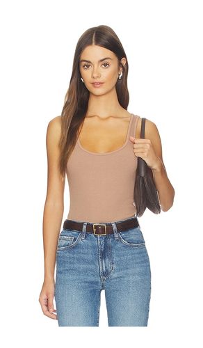 Nica Scoop Neck Tank Bodysuit in Brown. - size M (also in S) - L'AGENCE - Modalova