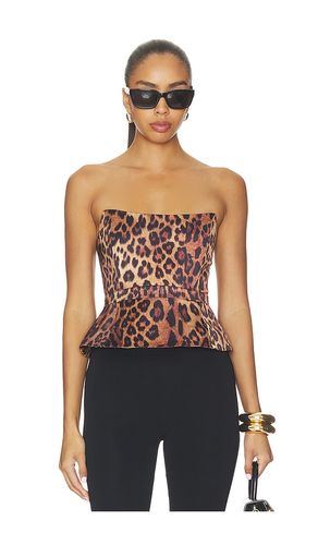 Mirella Corset Peplum Top in Brown. - size 00 (also in 2, 4) - L'AGENCE - Modalova