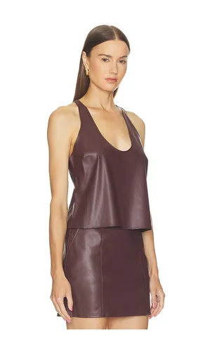 Tullia Racerback Scoop Neck Tank in Brown. - size S (also in M) - L'AGENCE - Modalova